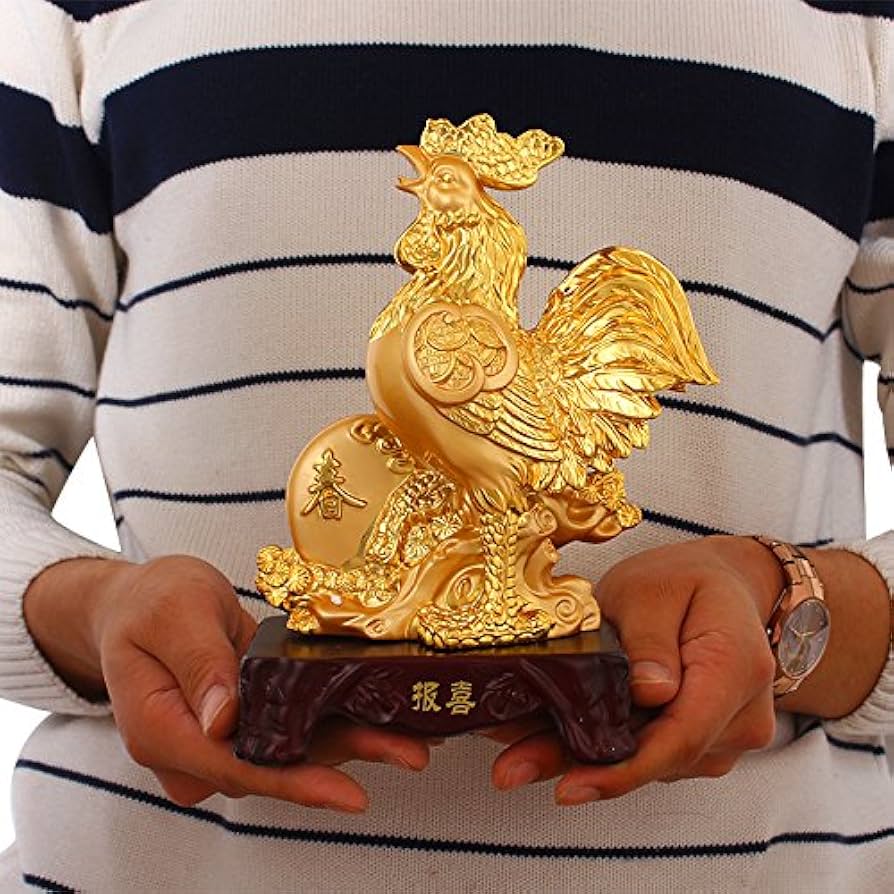 新品【NAGAE＋】Reborn Rooster 金銀セット 酉置物　縁起物 新品【NAGAE＋】Reborn Rooster 金銀セット 酉置物 縁起物